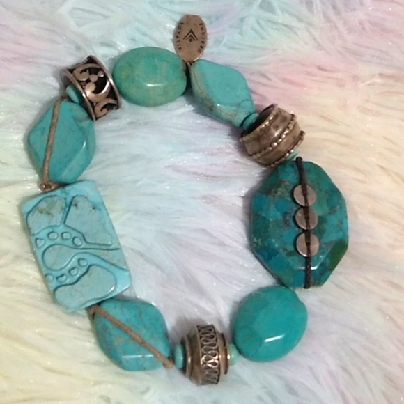 Silpada Jewelry - SALE! Silpada Retired Turquoise & Sterling Silver Stretch Bracelet B2162